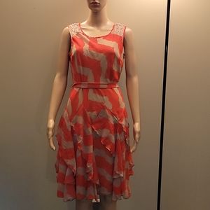 Orange Dreamsicle Scalloped Dress